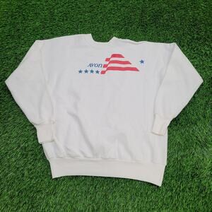 Vintage 80s Sweatshirt Womens Large 21x22 White